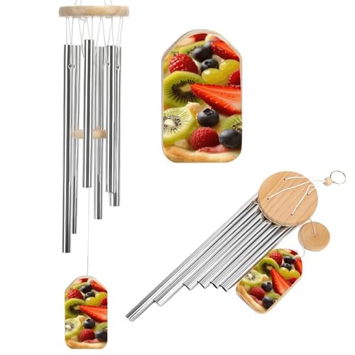 Obst-Pizza-Windspiel für draußen, beruhigende melodische Töne, Windspiel, Gedenk-Windspiel mit Windfänger, Hängedekoration für Zuhause, Außenbereich, Garten, Terrasse Obst-Pizza-Windspiel für draußen, beruhigende melodische Töne, Windspiel, Gedenk-Windspiel mit Windfänger, Hängedekoration für Zuhause, Außenbereich, Garten, Terrasse von DDTKLSNV