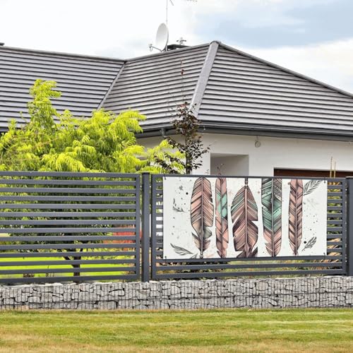 Pfeilfeder-Traumbanner und Schilder, Wandbehang, Banner mit Seil zum Aufhängen, 61 x 129 cm, Party-Banner, Schild, Poster, Party-Hintergründe, Innen- und Außenbereich, Neujahr, Abschlussfeier von DDTKLSNV