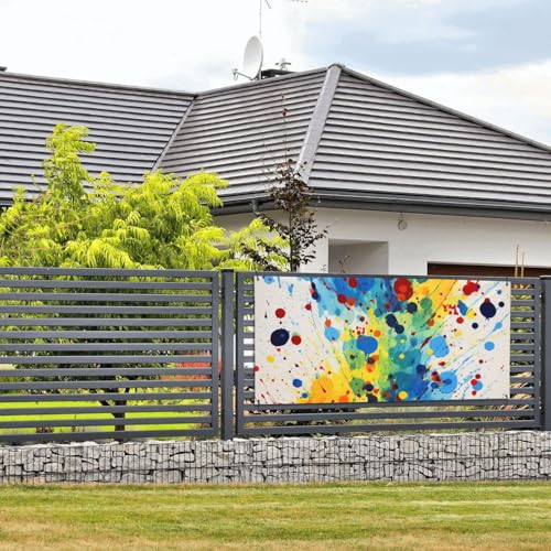 Primary Splatter Painting Banner und Schilder, Wandbehang, Banner mit Seil zum Aufhängen, 61 x 129 cm, Party-Banner, Schild, Poster, Party-Hintergründe, Innen- und Außenbereich, Neujahr Primary Splatter Painting Banner und Schilder, Wandbehang, Banner mit Seil zum Aufhängen, 61 x 129 cm, Party-Banner, Schild, Poster, Party-Hintergründe, Innen- und Außenbereich, Neujahr von DDTKLSNV