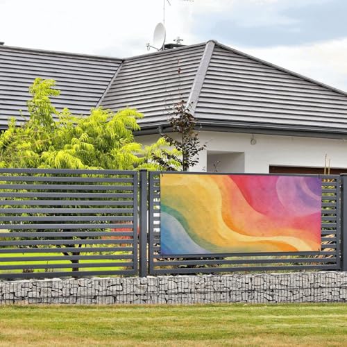 Regenbogen-Banner und Schilder, Wandbehang, Banner mit Seil zum Aufhängen, 89,9 x 180,9 cm, Party-Banner, Schild, Poster, Party-Hintergründe, Innen- und Außenbereich, Neujahr, Abschlussfeier, Hochzeit Regenbogen-Banner und Schilder, Wandbehang, Banner mit Seil zum Aufhängen, 89,9 x 180,9 cm, Party-Banner, Schild, Poster, Party-Hintergründe, Innen- und Außenbereich, Neujahr, Abschlussfeier, Hochzeit von DDTKLSNV