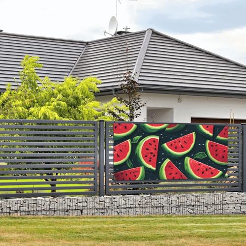 Rote Wassermelonen-Banner und Schilder, Wandbehang, Banner mit Seil zum Aufhängen, 61 x 129 cm, Party-Banner, Schild, Poster, Party-Hintergründe, Innen- und Außenbereich, Neujahr, Abschlussfeier Rote Wassermelonen-Banner und Schilder, Wandbehang, Banner mit Seil zum Aufhängen, 61 x 129 cm, Party-Banner, Schild, Poster, Party-Hintergründe, Innen- und Außenbereich, Neujahr, Abschlussfeier von DDTKLSNV