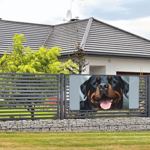 Rottweiler Hunde Zungenkopf Banner und Schilder Wandbehang Banner Flagge mit Seil zum Aufhängen 89,9 x 180,9 cm Partybanner Schild Poster Party Hintergründe Indoor Outdoor Neujahr Abschlussfeier von DDTKLSNV