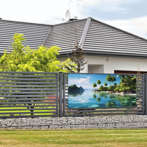 Schöne Banner und Schilder mit Insel im Meer, Wandbehang, Banner mit Seil zum Aufhängen, 89,9 x 180,9 cm, Party-Banner, Schild, Poster, Party-Hintergründe, Innen- und Außenbereich, Neujahr Schöne Banner und Schilder mit Insel im Meer, Wandbehang, Banner mit Seil zum Aufhängen, 89,9 x 180,9 cm, Party-Banner, Schild, Poster, Party-Hintergründe, Innen- und Außenbereich, Neujahr von DDTKLSNV