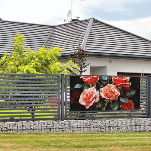 Schöne Rosen-Geschenkbanner und Schilder, Wandbehang, Banner mit Seil zum Aufhängen, 61 x 129 cm, Party-Banner, Schild, Poster, Party-Hintergründe, Innen- und Außenbereich, Neujahr, Abschlussfeier von DDTKLSNV