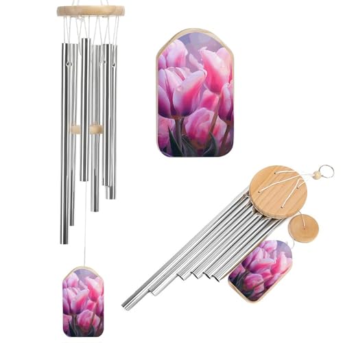 Schönes Blumen-Windspiel für draußen, beruhigende melodische Töne, Windspiel, Gedenk-Windspiel mit Windfänger, Hängedekoration für Zuhause, Außenbereich, Garten, Terrasse Schönes Blumen-Windspiel für draußen, beruhigende melodische Töne, Windspiel, Gedenk-Windspiel mit Windfänger, Hängedekoration für Zuhause, Außenbereich, Garten, Terrasse von DDTKLSNV