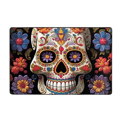 Sugar Skulls Moderner Teppich, kurzer Plüsch, ultraweich, für Eingangsbereich, waschbar, rutschfeste Fußmatten, Überwurf-Teppiche für Wohnzimmer, Schlafzimmer, Büro, Wohnheim, Heimdekoration, 183 x Sugar Skulls Moderner Teppich, kurzer Plüsch, ultraweich, für Eingangsbereich, waschbar, rutschfeste Fußmatten, Überwurf-Teppiche für Wohnzimmer, Schlafzimmer, Büro, Wohnheim, Heimdekoration, 183 x von DDTKLSNV