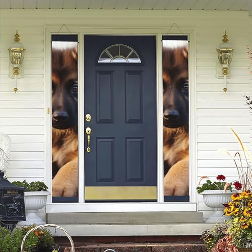 Veranda Banner Hängende Tür Banner, Deutscher Schäferhund Welpe Willkommen Sommer Veranda Banner Happy Birthday Veranda Schild Foto Hintergrund Party Banner Haustür Schilder für Urlaub Party Indoor Veranda Banner Hängende Tür Banner, Deutscher Schäferhund Welpe Willkommen Sommer Veranda Banner Happy Birthday Veranda Schild Foto Hintergrund Party Banner Haustür Schilder für Urlaub Party Indoor von DDTKLSNV