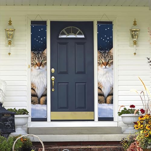 Veranda Banner Hängende Tür Banner, Niedliche Katze Winter Schneeflocke Willkommen Sommer Veranda Banner Happy Birthday Veranda Schild Foto Hintergrund Party Banner Haustür Schilder für Urlaub Party Veranda Banner Hängende Tür Banner, Niedliche Katze Winter Schneeflocke Willkommen Sommer Veranda Banner Happy Birthday Veranda Schild Foto Hintergrund Party Banner Haustür Schilder für Urlaub Party von DDTKLSNV