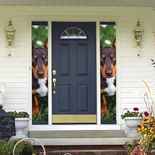 Veranda Banner Hängende Tür Banner, Niedliches Haustier Dobermann Pinscher Willkommen Sommer Veranda Banner Happy Birthday Veranda Schild Foto Hintergrund Party Banner Haustür Schilder für Urlaub Veranda Banner Hängende Tür Banner, Niedliches Haustier Dobermann Pinscher Willkommen Sommer Veranda Banner Happy Birthday Veranda Schild Foto Hintergrund Party Banner Haustür Schilder für Urlaub von DDTKLSNV