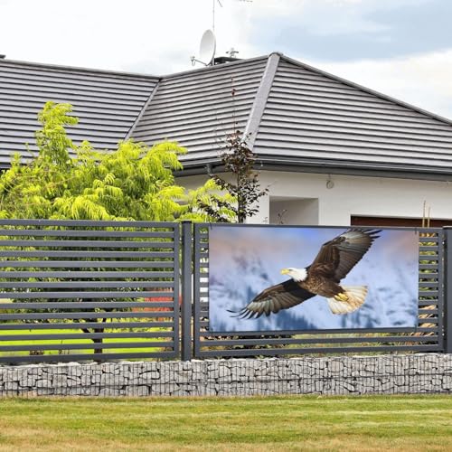 Weißkopfseeadler fliegende Banner und Schilder, Wandbehang, Banner mit Seil zum Aufhängen, 61 x 129 cm, Party-Banner, Schild, Poster, Party-Hintergründe, Innen- und Außenbereich, Neujahr von DDTKLSNV