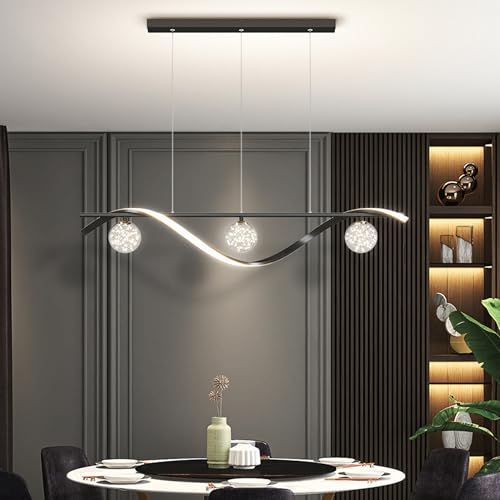 100cm LED Hängelampe esstisch Dimmbar Pendelleuchte esszimmer mit Fernbedienung Moderne Hängeleuchte esstisch Linear Esstischlampe hängend Höhenverstellbar für Küche büro Esszimmerlampe (schwarz) 100cm LED Hängelampe esstisch Dimmbar Pendelleuchte esszimmer mit Fernbedienung Moderne Hängeleuchte esstisch Linear Esstischlampe hängend Höhenverstellbar für Küche büro Esszimmerlampe (schwarz) von DDYY