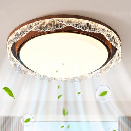DDYY Deckenventilator mit Beleuchtung, Deckenleuchte mit Ventilator, leise weiß Modern LED Dimmbar Deckenlampe mit Ventilator für Schlafzimmer Küche Esszimmer Lampen, warm, neutralweißes Licht von DDYY