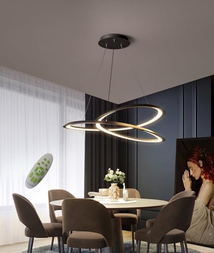 DDYY Dimmbare Moderne Kronleuchter Licht, LED Pendelleuchte Wohnzimmerlicht mit Fernbedienung Kücheninsel Leuchten für Wohnzimmer Schlafzimmer Kronleuchter Esstischleuchte von DDYY