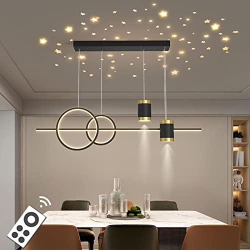 LED Pendelleuchte Dimmbare Esstisch Hängelampe,Nordic Restaurant Decken-Lamp 60W 