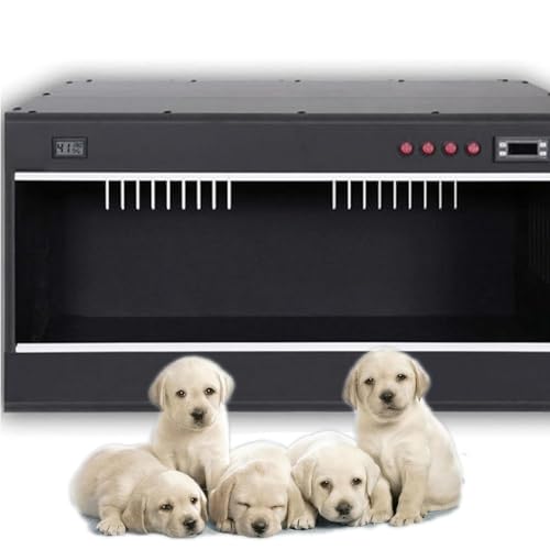 Brutkasten für Welpen Brutkasten for Haustiere Mit Heizung,Inkubator for Hunde,Kätzchen,Neugeborene,Zuchtbox for Haustiere,Brutkasten for Haustiere,Wurfkiste Katzen,Black-80 * 50 * 50cm von DDZJTPP