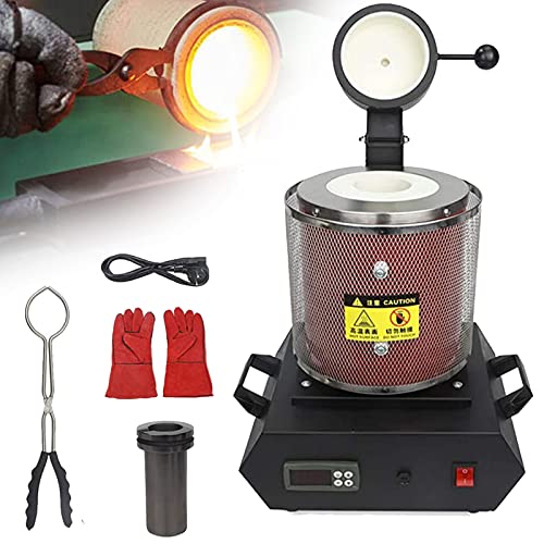 DDZJTPP 1kg 2kg 3kg Gold Schmelzofen 1150 ℃ /2102 ℉ Automatische Digitale Schmelzofen Maschine Mit Graphittiegel Für Edelmetalle Gold Silber Schmuck,Red-3kg von DDZJTPP