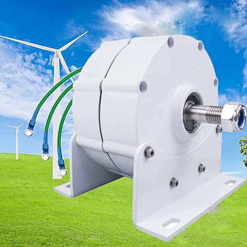 DDZJTPP 3000W 5000W 8000W 3 Phasen Getriebeloser Permanentmagnetgenerator 12V 24V 48V Wechselstromgenerator Wasser Windturbinengenerator (mit Sockel und Generatorsteuerung),3000W-24V von DDZJTPP