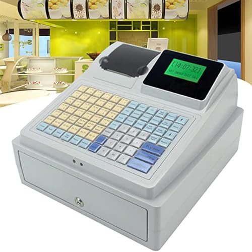 81 Tasten Elektronische Kassensystem,8 Digitale LED Registrierkasse Einzelhandel Kassen für Handel Imbiss Laden Supermarkt von DDZJTPP