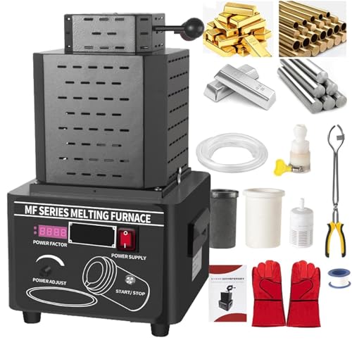 DDZJTPP Digitale Schmelzofen 1600℃/2912℉,Automatischer Schmelzofen für Metall,Elektrisches Schmelz Ofen Kit mit Graphittiege und Graphit Barrenform Schmelz Silber,Gold,Kupfer,Aluminium,Black-3KG DDZJTPP Digitale Schmelzofen 1600℃/2912℉,Automatischer Schmelzofen für Metall,Elektrisches Schmelz Ofen Kit mit Graphittiege und Graphit Barrenform Schmelz Silber,Gold,Kupfer,Aluminium,Black-3KG von DDZJTPP