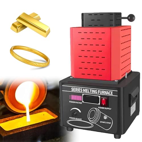 DDZJTPP Digitale Schmelzofen 5000W 1600℃/2912℉, Automatischer Schmelzofen Kit mit Graphittiege und Graphit Barrenform, Schmelz Silber, Gold, Kupfer, Aluminium,Red-3KG DDZJTPP Digitale Schmelzofen 5000W 1600℃/2912℉, Automatischer Schmelzofen Kit mit Graphittiege und Graphit Barrenform, Schmelz Silber, Gold, Kupfer, Aluminium,Red-3KG von DDZJTPP