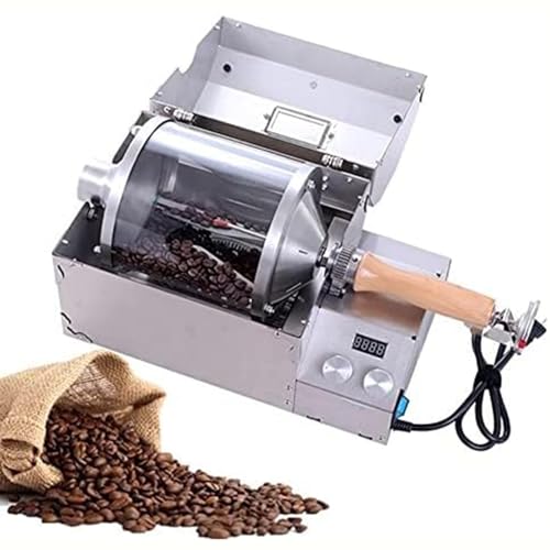 DDZJTPP Elektrischer Kaffeeröster,Kaffeebohnen-Backmaschine Für Zu Hause,Trommel-Kaffeebohnenröster Aus Edelstahl Zum Backen Von Kaffee,Rohen Bohnen, Erdnüssen von DDZJTPP