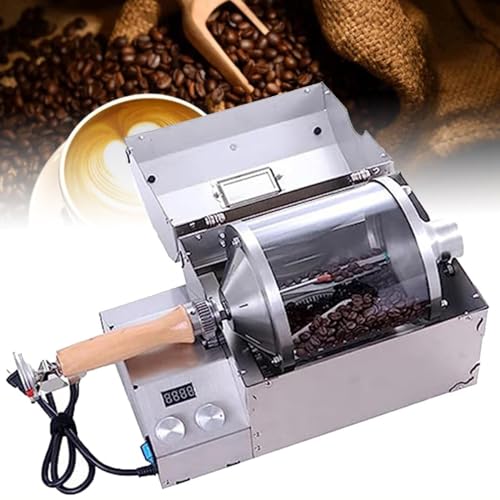 DDZJTPP Home Kaffeeröster,1200W Elektrischer Kaffeeröster,Einstellbare Geschwindigkeit 1~66RPM Professioneller Kaffeebohnenröster,Perfekt Zum Rösten Von Kaffeebohnen Und Trockenfrüchten von DDZJTPP