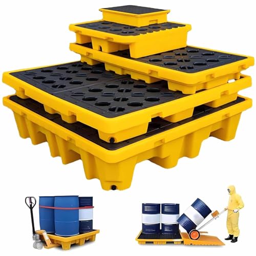 DDZJTPP Industrielle Spill Containment Palette,Auffangplattform Mit Gitterrost,Modulare Plattformpaletten-Auffangwanne,Polyethylen-Auffangpalette Mit Abfluss Und Gabelstaplertaschen,120 * 60 * 10cm DDZJTPP Industrielle Spill Containment Palette,Auffangplattform Mit Gitterrost,Modulare Plattformpaletten-Auffangwanne,Polyethylen-Auffangpalette Mit Abfluss Und Gabelstaplertaschen,120 * 60 * 10cm von DDZJTPP