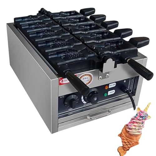 DDZJTPP Kommerzieller Elektrischer Fisch Kuchenwaffeleisen,5200w Elektrische Taiyaki Maschine,Einstellbare Temperatur 50-300°C,Gleichmäßige Erwärmung,Für Den Heimgebrauch Im Restaurant,B DDZJTPP Kommerzieller Elektrischer Fisch Kuchenwaffeleisen,5200w Elektrische Taiyaki Maschine,Einstellbare Temperatur 50-300°C,Gleichmäßige Erwärmung,Für Den Heimgebrauch Im Restaurant,B von DDZJTPP