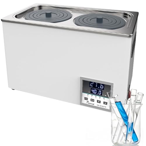 DDZJTPP Laborbäder Wasserbäder with Timer Function Digital Thermostatic Wasserbad Labor Water Bath Heater für chemisch-biologische Experiment,2Hole von DDZJTPP
