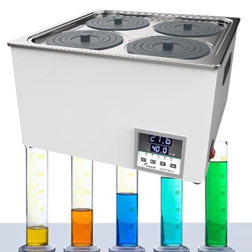 DDZJTPP Laborbäder Wasserbäder with Timer Function Digital Thermostatic Wasserbad Labor Water Bath Heater für chemisch-biologische Experiment,4Hole von DDZJTPP