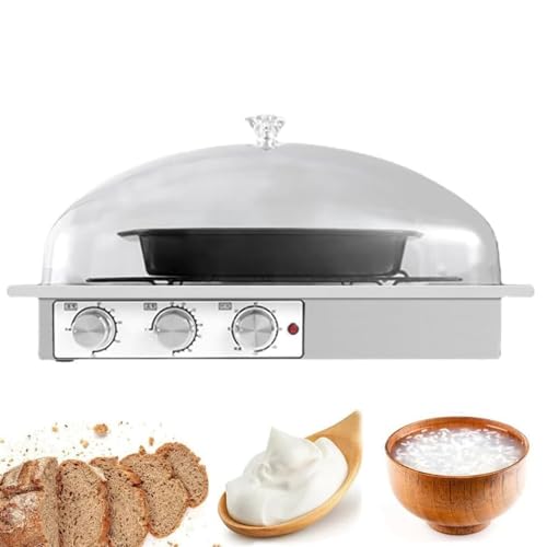 DDZJTPP Multifunktionaler Teig Gärschrank,Brot Pizza Teig-Gärbox 0-120Minuten Timing + 0-54°C Temperatur + 60-100% Luftfeuchtigkeit,transparent und sichtbar,zur Herstellung von Brot,510 * 360 * 290mm von DDZJTPP
