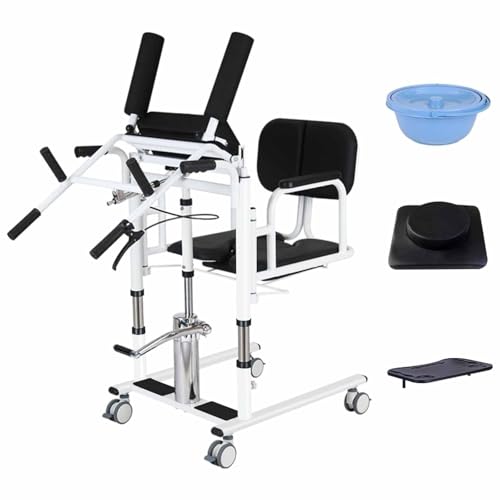 DDZJTPP Patientenlifter Patienten Transfer Lift Stuhl, Körperlifter Bett Toilettenstuhl, Hydraulischer Transferstuhl Mit Rollen, Bett Toilettenstuhl Mit 180° Geteiltem Sitz,Black DDZJTPP Patientenlifter Patienten Transfer Lift Stuhl, Körperlifter Bett Toilettenstuhl, Hydraulischer Transferstuhl Mit Rollen, Bett Toilettenstuhl Mit 180° Geteiltem Sitz,Black von DDZJTPP