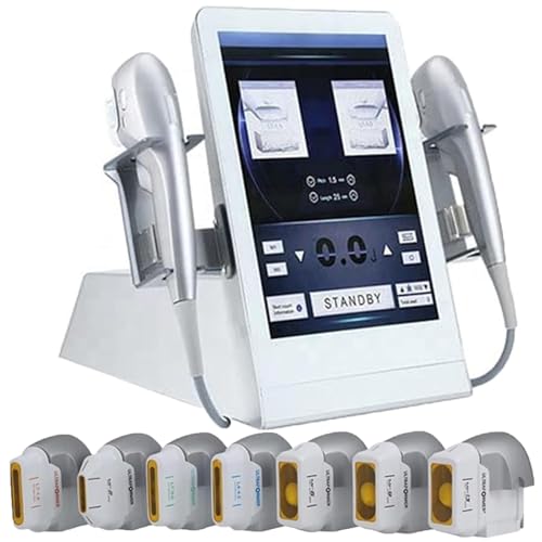 DDZJTPP Professionelles 7-in-1-Hifu-Gerät Für Gesicht Und Körper | Tiefeneinstellung Von 1,5–13 Mm | Mf2-Kartusche Für Feine Fältchen | Nicht-Invasiv Und Sicher | Gerät ästhetik von DDZJTPP