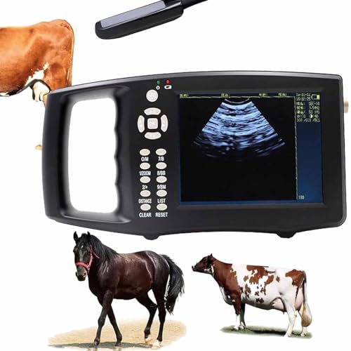 DDZJTPP Scanner-Ultraschall-Veterinär-Kit, Tragbarer Ultraschall-Scanner Veterinär-Schwangerschaft, Veterinär-Ultraschall-Scanner Mit 6,5-MHz-Sonde Für Den Einsatz Bei Pferdekühen von DDZJTPP
