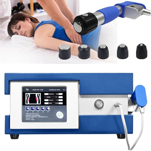 DDZJTPP Stoßwellentherapiegerät,Shockwave Therapy Machine Extrakorporale ED Shock Wave Maschine für erektile Dysfunktion & ED Behandlung und Schmerzlinderung mit 5 MassageköPfen von DDZJTPP