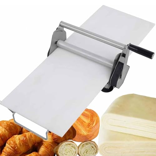 DDZJTPP Teigrollmaschine,Edelstahl Manuelle Faltbares Teigausrollmaschine Und Fondant Ausrollmaschine, Einstellbare Teigdicke 0,5–27 Mm, Gewerbliches Bäckereizubehör Gewerbe & Heimgebrauch,Rs101 von DDZJTPP
