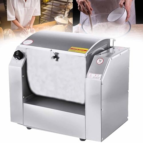 Kommerzieller Teigmischer, 1500w Edelstahlmischer, 30/50kg/H, Professionelle Teigmischmaschine, Für Die Zubereitung Von Pasta Pizza Mit 30 Minuten Timing Funktion,3KG von DDZJTPP