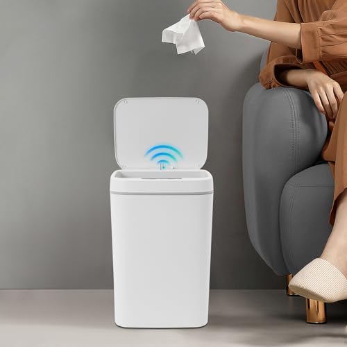 DDZcozy Sensor Mülleimer, 16 Liter Automatik Mülleimer mit Smart Sensor, Abfallbehälter für Küche, Bad, Büro, Weiß DDZcozy Sensor Mülleimer, 16 Liter Automatik Mülleimer mit Smart Sensor, Abfallbehälter für Küche, Bad, Büro, Weiß von DDZcozy