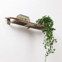 Vintage Nickel Train Rack/Gepäckablage Für Einzigartigen Look Das Interieur | Wanddeko Regal Dekor| Zugregal Innendekoration von DDecorStore