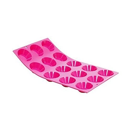 DE BUYER 1950.10 Flex Rosa Fauchon 15 Mini-Törtchen/Platte – Silikon von DE BUYER