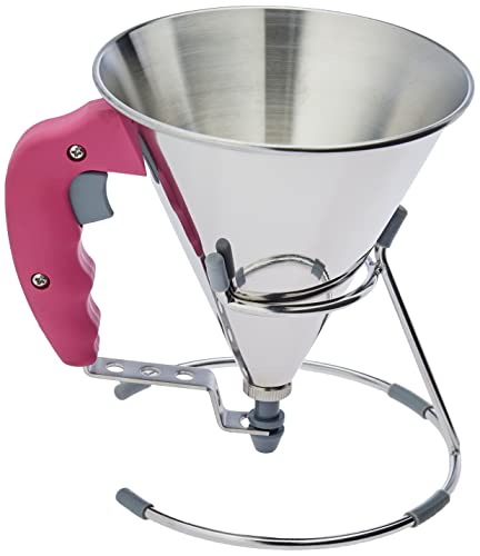 De Buyer Fondanttricher, Edelstahl, pink, 17.4 x 15.8 x 15.8 cm von DE BUYER