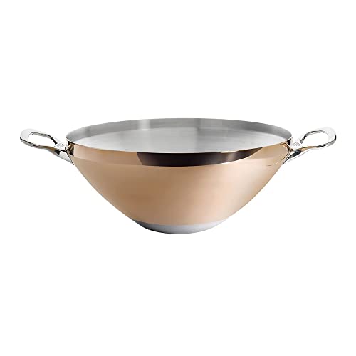 de Buyer - Wok PRIMA MATERA aus 90% Kupfer und 10% Edelstahl - mit 2 Griffen - 32cm - 6247.32, Kupferbraun de Buyer - Wok PRIMA MATERA aus 90% Kupfer und 10% Edelstahl - mit 2 Griffen - 32cm - 6247.32, Kupferbraun von DE BUYER