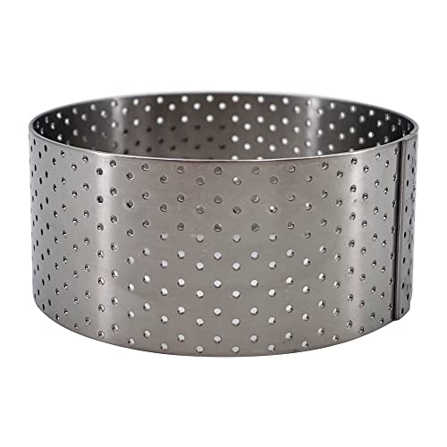de Buyer - Runder Tortenring VALRHONA aus perforiertem Edelstahl - Durchmesser 7,5 cm, Höhe 3,5 cm - 3098.03 de Buyer - Runder Tortenring VALRHONA aus perforiertem Edelstahl - Durchmesser 7,5 cm, Höhe 3,5 cm - 3098.03 von DE BUYER