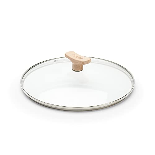 De Buyer 4111.24 Glasdeckel mit Holzknopf, Ø 24 cm, Edelstahl 18/120 von DE BUYER