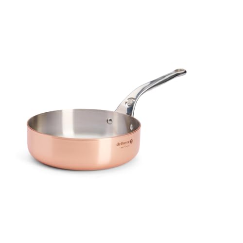 de Buyer - Gerade Sauteuse aus Kupfer PRIMA MATERA - 24 cm - 6230.24, Kupferbraun von DE BUYER
