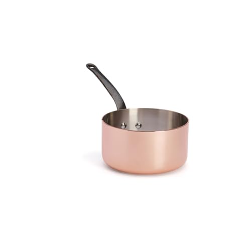 de Buyer - Stielkasserolle PRIMA MATERA aus 90% Kupfer und 10% Edelstahl - 16 cm - 6206.16, Kupferbraun von DE BUYER