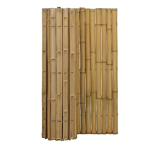 DE-COmmerce® Sichtschutz aus Bambus BARU Halbschalenzaun Gartenzaun Windschutz Zaun Bambusmatte Nature (HxB) 100 cm x 180 cm von DE-COmmerce