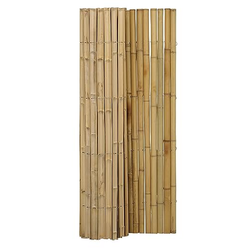 DE-COmmerce® Sichtschutz aus Bambus BARU Halbschalenzaun Gartenzaun Windschutz Zaun Bambusmatte Nature (HxB) 150 cm x 180 cm von DE-COmmerce