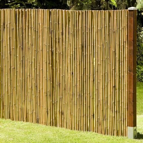 DE-COmmerce® Stabiler Bambus Zaun Sichtschutz Deluxe, Oben geschlossen, Rollzaun, Gartenzaun, Sichtschutzzaun für Garten, Terrasse, Balkon (HxB) 150 x 180 cm von DE-COmmerce