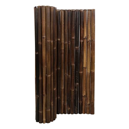 DE-COmmerce Extrem stabiler Bambus Zaun Sichtschutz XL Nigra, oben geschlossen, Rollzaun, Gartenzaun, Sichtschutzzaun für Garten, Terrasse, Balkon (BxH) 180 cm x 150 cm von DE-COmmerce